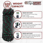 Rope Ratchet 1/2" 50 ft Braided Polypropylene Utility Cord, Weather Resistant - Image 4