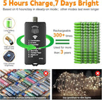 HXWEIYE Rechargeable Fairy Lights - Image 2