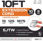 Iron Forge Cable Lighted Outdoor Extension Cord 10 Ft - Image 2