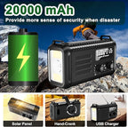 Emergency Hand Crank Weather Radio, Portable Solar Survival Radio - Image 6