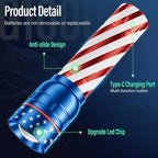 RECHOO Rechargeable Flashlight 1 Pack, Bright Military Grade Torch Light High - Image 4