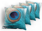 Ambesonne Feather Throw Pillow Cushion Case Pack of 4, Close up Pattern of - Image 5