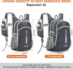 Seektop Small Hiking Backpack Expandable 12L-15L, Lightweight Packable - Image 2
