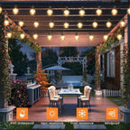 OHLUX 60FT Solar Globe String Lights Outdoor, Shatterproof Solar Patio Lights - Image 6