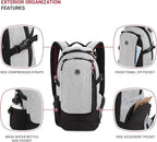 SwissGear 3598 Backpack, Narrow Daypack, Light Grey/Heather - Image 3