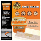 Gorilla All Purpose Wood Filler, Natural Finish, 16 Ounce Tub - Image 2