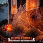 JMEXSUSS 2 Pack Solar Halloween Lights, 33ft 100 LED Orange Halloween Lights - Image 7