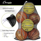 Champion Sports Mesh Equipment Bag – Heavy-Duty Nylon Drawstring Bag - Image 3
