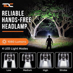 TDC Head Lamp Led Rechargeable Super Bright - Image 2