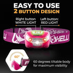 Foxelli USB-C Rechargeable LED Headlamp – Super Bright, Lightweight Head Lamp - Image 5
