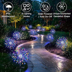 suddus Solar Garden Lights Outdoor Waterproof, Upgrade 2 Pack 150LED Solar - Image 2