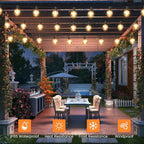 OHLUX 120FT Solar String Lights Outdoor - Image 2