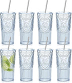 8 Set 20oz Vintage Plastic Tumbler by Unknown