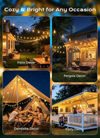 Brightown 108FT Solar String Lights Outdoor Waterproof, Patio Lights - Image 7