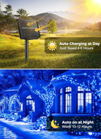 Minetom Solar String Lights Outdoor, 40FT 100 LED String Lights Solar Powered - Image 6