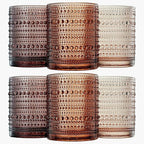 Khen Hobnail Beaded Highball Drinking Tumbler Glasses | Set of 6 | Color by Khen