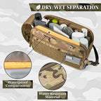 PAVILIA Tactical Toiletry Bag for Men, Travel Hygiene Bag, Military Gear Dopp - Image 2