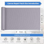 KING MOUNTAIN Canvas Repair Patch 16×60 Inch Self-Adhesive Waterproof Fabric - Image 4