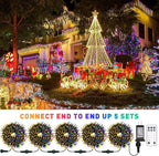 JMEXSUSS Color Changing Christmas Lights, 66ft 200 LED Warm White & Multicolor - Image 7