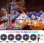 JMEXSUSS Color Changing Christmas Lights, 66ft 200 LED White & Multicolor - Image 7
