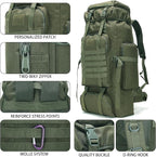 Hiking Backpack for Men 70L/100L Camping Backpack Military Rucksack Molle 3 - Image 6