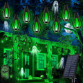 iBaycon Solar Halloween Lights, 42Ft 15 LED Bulbs Flickering Flame String Light by iBaycon