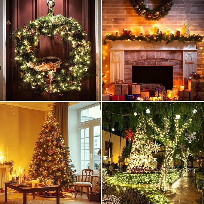 ASENEK Extra Long Christmas Decorative Outdoor String Light 197 Feet 600LED 8 - Image 6