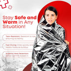 Ever Ready First Aid Mylar Rescue Blanket, Large Silver Thermal Sheet - Image 3