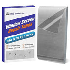 KING MOUNTAIN Grey Window Screen Repair Tape, 3inX10FT Heavy Duty Screen Repair by ForABetterHomeLife