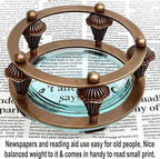 Antique Brass Magnifying Glass Lens - Image 6