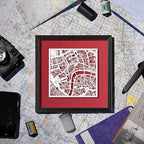O3 Design Studio Washington D.C. Cut Map Framed, 9x9 inches, Paper Cutting Art - Image 6