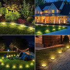 Joomer Solar Ground Lights, 16 Pack 8 LED Solar Lights Outdoor IP68 Waterproof - Image 6