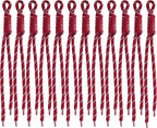 Paracord Keychain Paracord Bag Charm 12pcs Braided Nylon Rope Keychain Cord by Cmidy