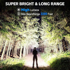 3 Pack Rechargeable LED Flashlights 990, 000 Lumens, Adjustable, 5 Modes - Image 2