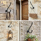 Mystic Colonial Rustic Cast Iron Wall Hooks, Heavy Duty Retro Utility Hanger - Image 4