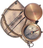 Brass Engrved Compass for Men, Pocket Compass - Image 2