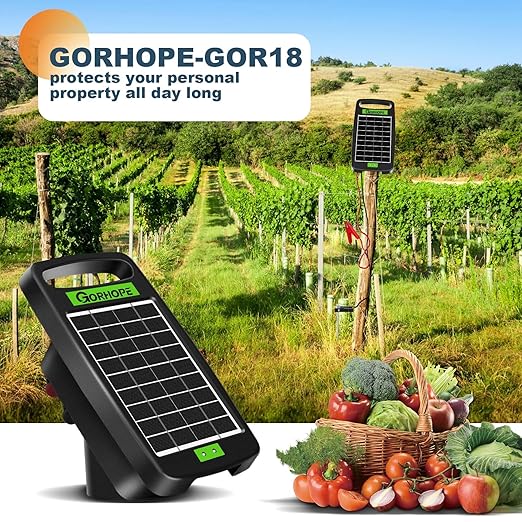 10 Miles Solar Powered Electric Fence Charger, Output 0.18J Electric Fence - Image 5