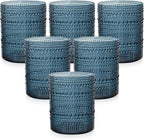 18PCS Hobnail Plastic Drinking Glasses - 14Oz Beaded Mixed Drinkware Sets by Joyido