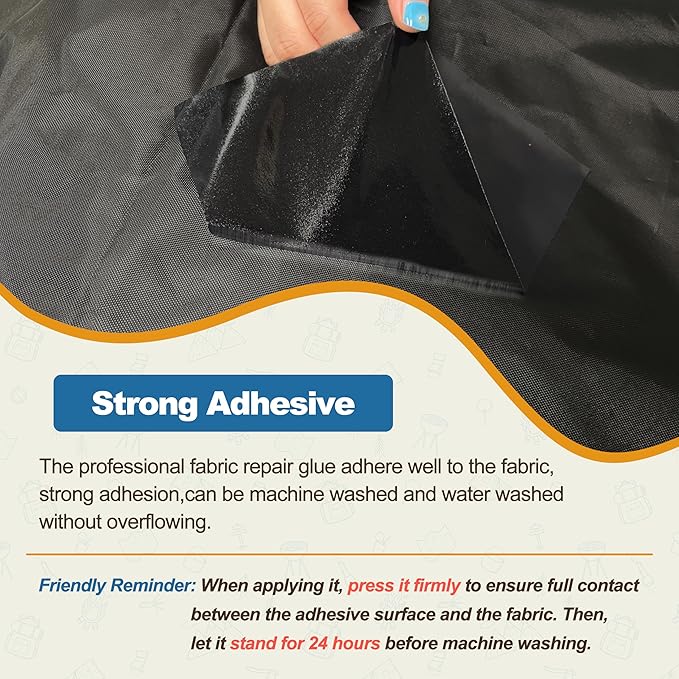 KING MOUNTAIN Self Adhesive Fabric Repair Patch, 5×8 Inches 8 Pcs, Quick Down - Image 4