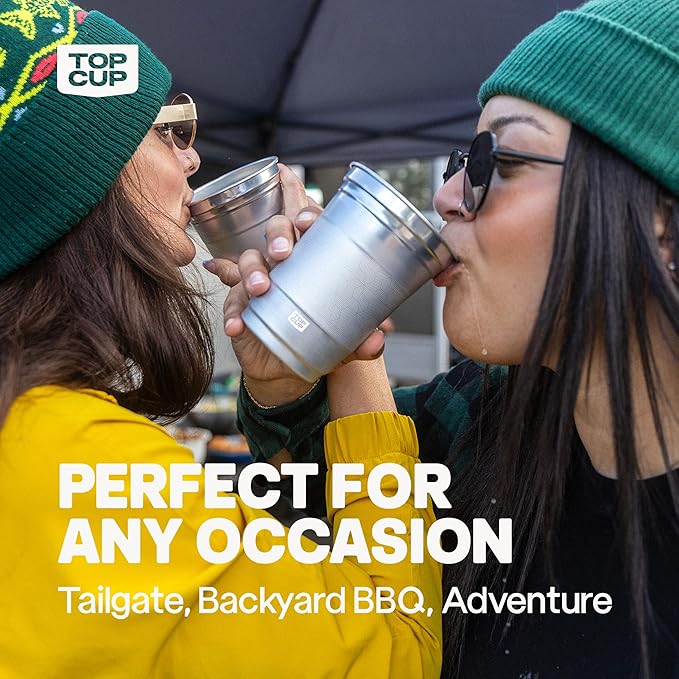 Top Cup – 9 Ounce, Reusable Aluminum Party Cups | Stealth Design | Cold-Holding - Image 4
