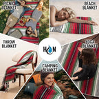 Hydration Nation Authentic Large Handwoven Mexican Blanket - Image 2