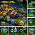 GIGALUMI Garden Decor Outdoor Lights 120LED 2Pack, Solar Garden Lights Outside - Image 7