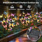 Solar Lights Outdoor Garden Decor: 6 Pack 102 Silk Butterflies - Image 4