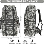 Hiking Backpack for Men 70L/100L Camping Backpack Military Rucksack Molle 3 - Image 2