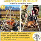 Joyfair Campfire Camping Tripod Grill Grate, Heavy Duty Stainless Steel - Image 4