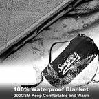 Waterproof Outdoor Blanket 92”X 60” Packable, Stadium Blankets - Image 3