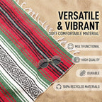 Hydration Nation Authentic Large Handwoven Mexican Blanket - Image 4