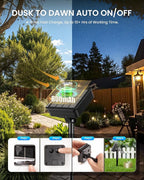 Minetom 2 Pack Solar String Lights, Total 66Ft 200 LED Solar Fairy Lights - Image 2