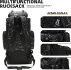 100L Camping Hiking Backpack, Molle military Tactical rucksack backpack - Image 5