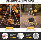 Stainless Steel Campfire Tripod - Image 3